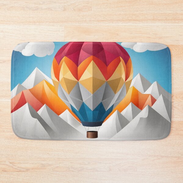 Item preview, Colorful Hot Air Balloon Over Mountains designed and sold by unimuse.