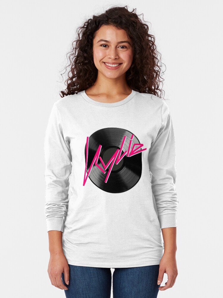 Discover Kylie Minogue - record (black and pink) Long Sleeve T-Shirt