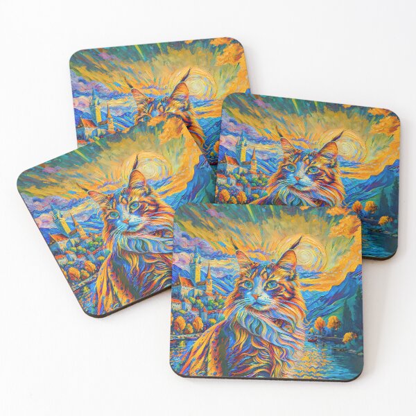 Item preview, Stylised castle and cat. DeepDream designed and sold by blackhalt.
