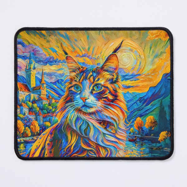 Item preview, Stylised castle and cat. DeepDream designed and sold by blackhalt.