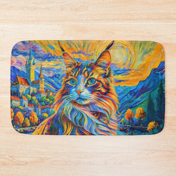 Item preview, Stylised castle and cat. DeepDream designed and sold by blackhalt.