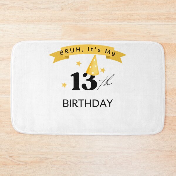 Item preview, "BRUH, It's My 13th Birthday" Teen's Celebration Shirt designed and sold by AI-volution.