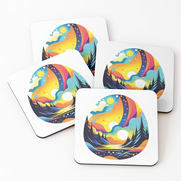 Item preview, Natural wonder: Colorful night at the lake designed and sold by Ink-Kreativ.
