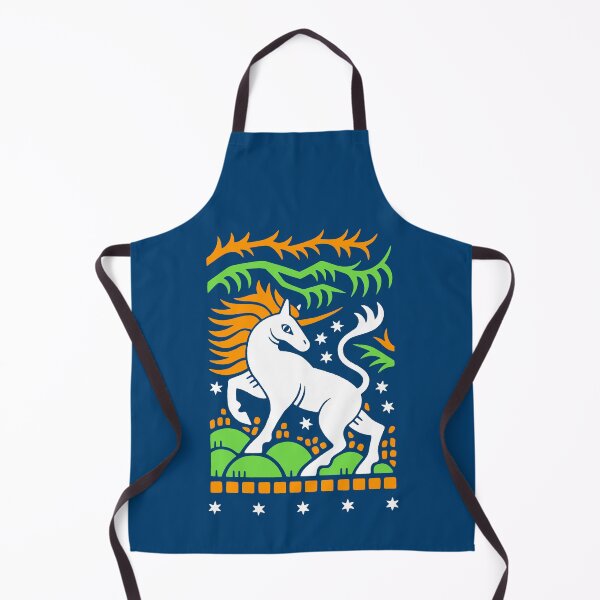 Item preview, White unicorn on a green field designed and sold by emarts.
