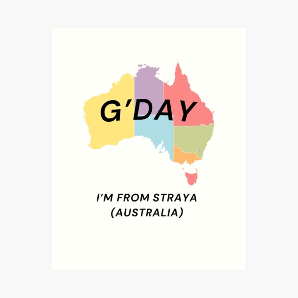 Artikel-Vorschau von Guten Tag, ich komme aus Australien, designt und verkauft von Andykinoz.