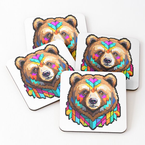 Item preview, Pixel Geometric Bear designed and sold by Jackson-Will.