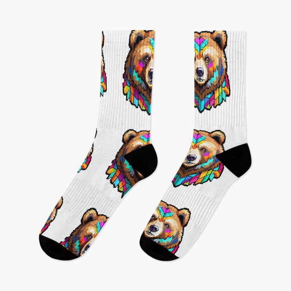 Item preview, Pixel Geometric Bear designed and sold by Jackson-Will.