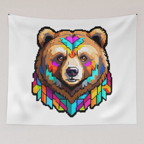 Item preview, Pixel Geometric Bear designed and sold by Jackson-Will.