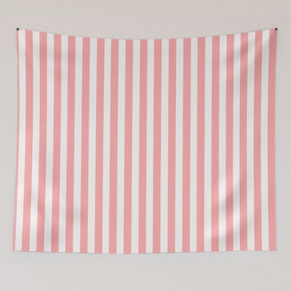 Item preview, Blush pink striped pattern verttical simpel light pink and white stripes all over print designed and sold by patterncrow.