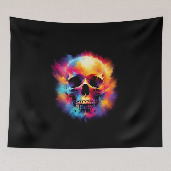 Item preview, multicolored skull. designed and sold by panshop20.
