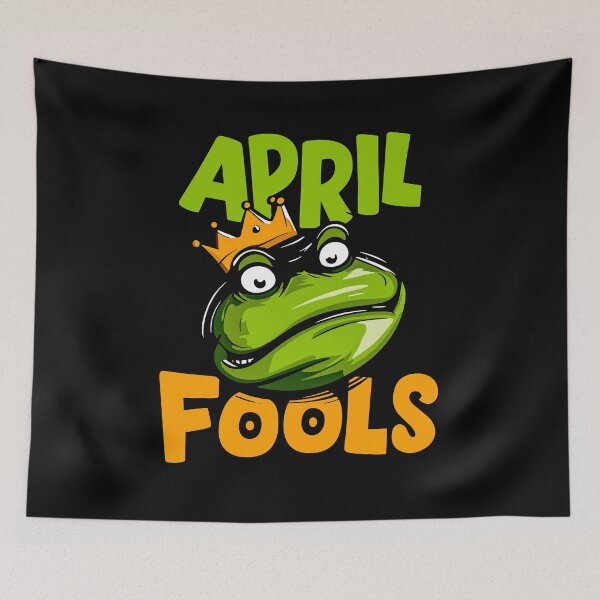 Item preview, Regal Ribbit: A Hopping Humorous Crowned Frog for April Fools' Day Shenanigans designed and sold by FebricFusion.
