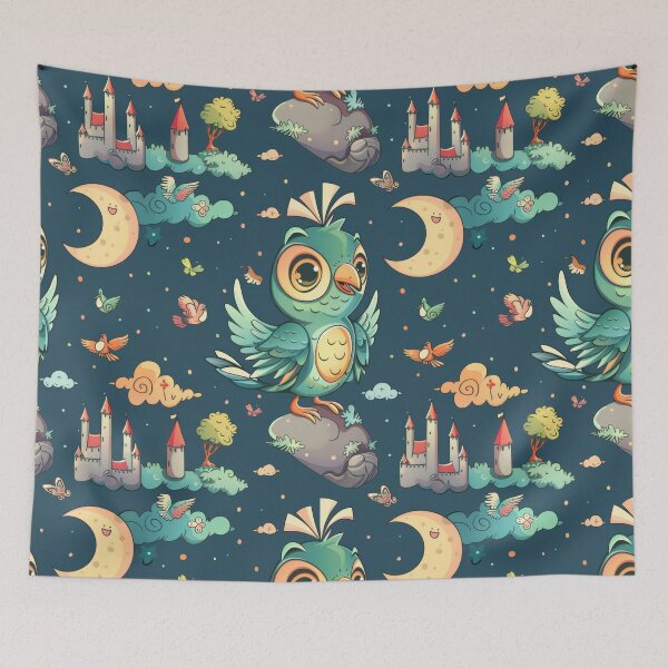 Item preview, Enchanted Owl Over Magical Castle Night designed and sold by PICbyFemke.