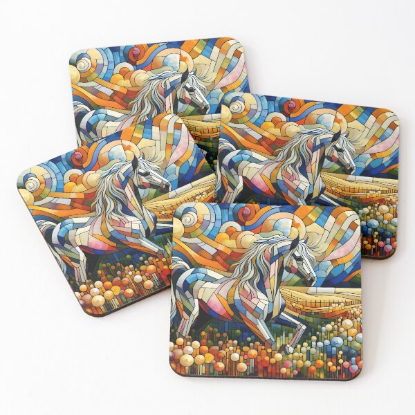Item preview, Horse in a flower meadow designed and sold by Pferde-Fanshop.