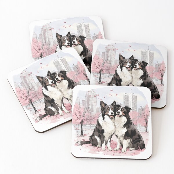 Item preview, Cute Border Collies designed and sold by NicolasGlowArt.