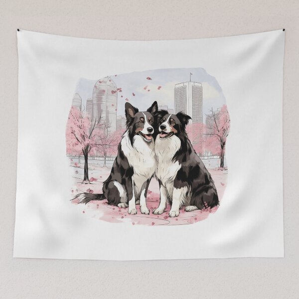 Item preview, Cute Border Collies designed and sold by NicolasGlowArt.