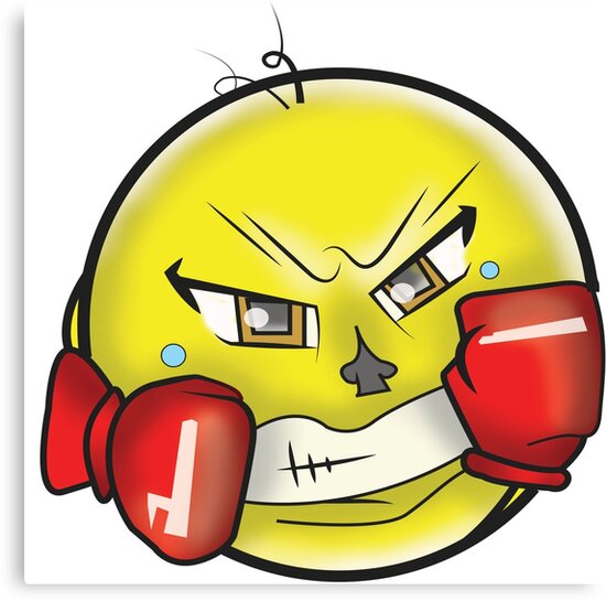 "Boxing Fighter Emoji w/ Gloves " Canvas Print by GTARTLAND Redbubble