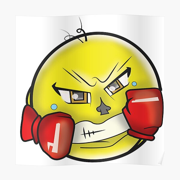 "Boxing Fighter Emoji w / Handschuhe" Poster von GTARTLAND Redbubble