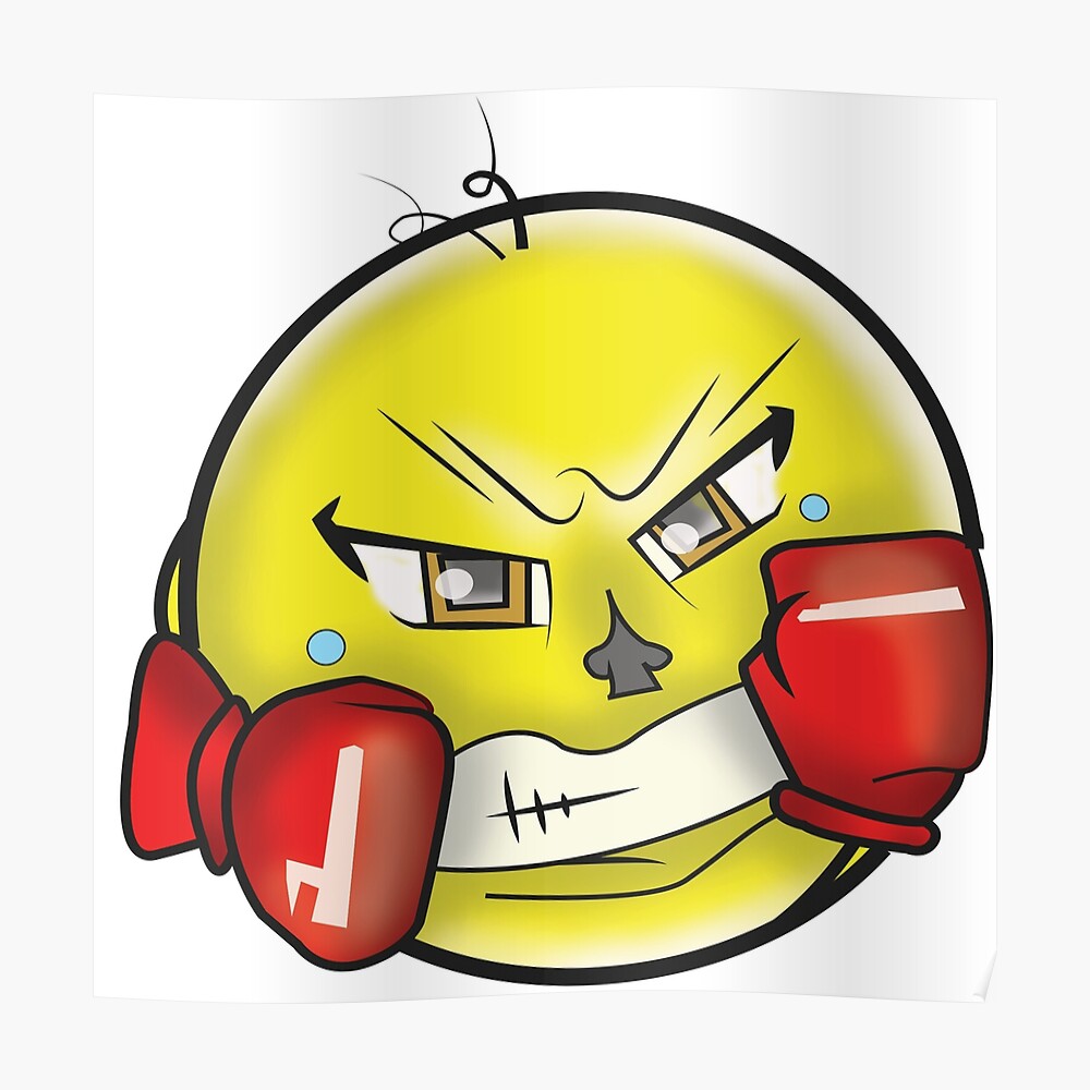 "Boxing Fighter Emoji w / Handschuhe" Poster von GTARTLAND Redbubble