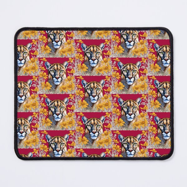 Item preview, A Florida Panther Surrounded By A Coreopsis Flower Border designed and sold by taiche.