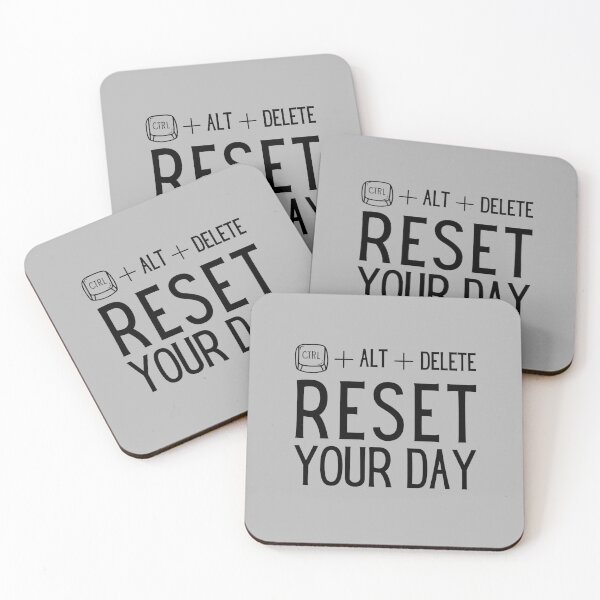 Item preview, "CTRL + ALT + Delete: Reset Your Day" Jokes Typography Design designed and sold by rahmastaa.