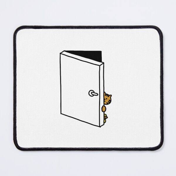 Item preview, a Cat and a Duck behind the door designed and sold by superbaechoo.