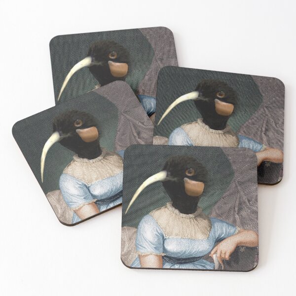 Item preview, Jane Austen portrait with bird head designed and sold by AmateurAusten.
