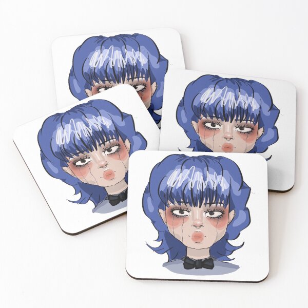 Item preview, girl with blue hair digital artwork designed and sold by delilahsbubble.