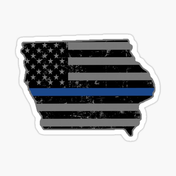 Artikel-Vorschau von Dünne blaue Linie bei Polizei und Strafverfolgungsbehörden in Iowa, designt und verkauft von shoppzee.