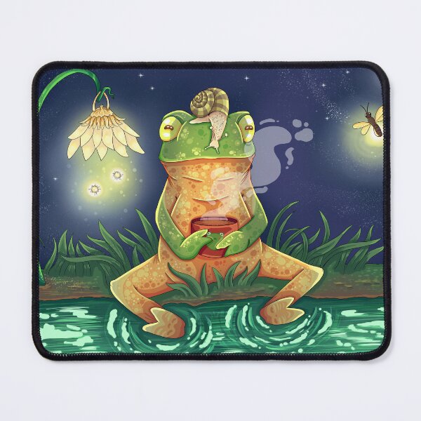 Item preview, A frog enjoying a cuppa! designed and sold by Art_with_Honesty.