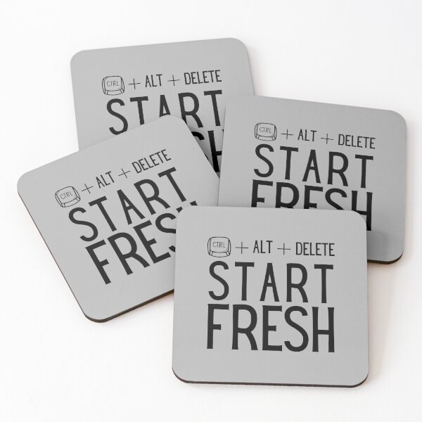 Item preview, "CTRL + ALT + Delete: Start Fresh" Jokes Typography Design designed and sold by rahmastaa.