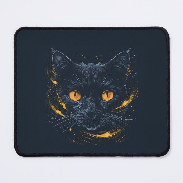 Item preview, The Black Cat with Yellow Eyes designed and sold by unimuse.