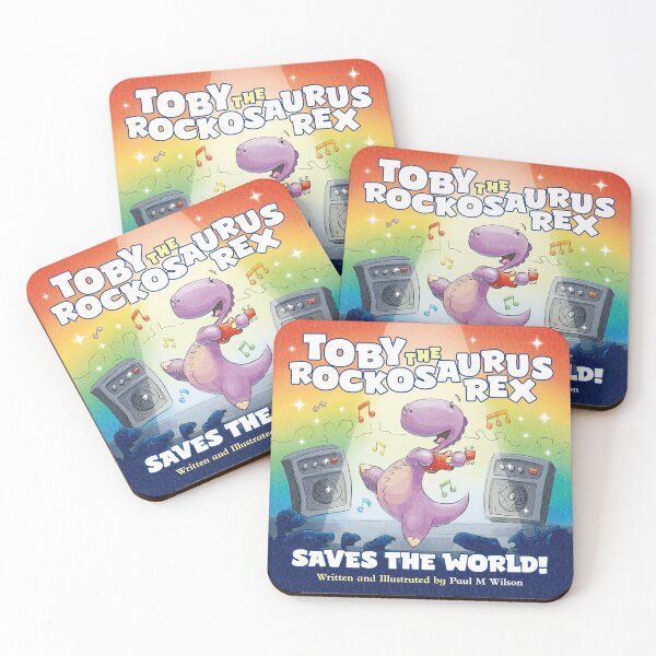 Item preview, Rock and Roll Dinosaur Saves the World designed and sold by ArtByPMW.