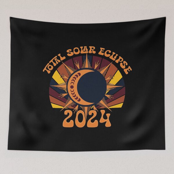 Item preview, Retro Total Solar Eclipse - 2024 designed and sold by Whimsical  Thinker.