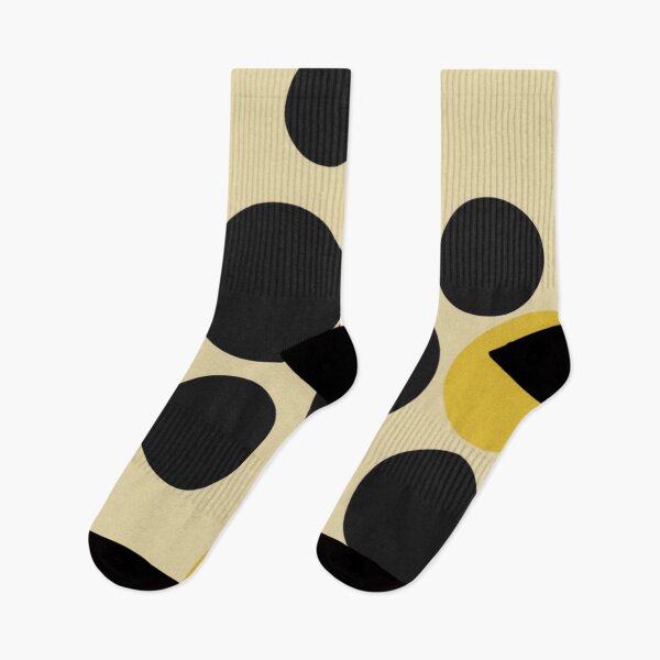 Item preview, RogerPattern - "Dynamic Elegance: Cream with Yellow and Black Circles" designed and sold by RogerPattern.