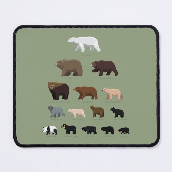 Item preview, Bear Size Comparison Species Side Walking designed and sold by SUPERHERON.