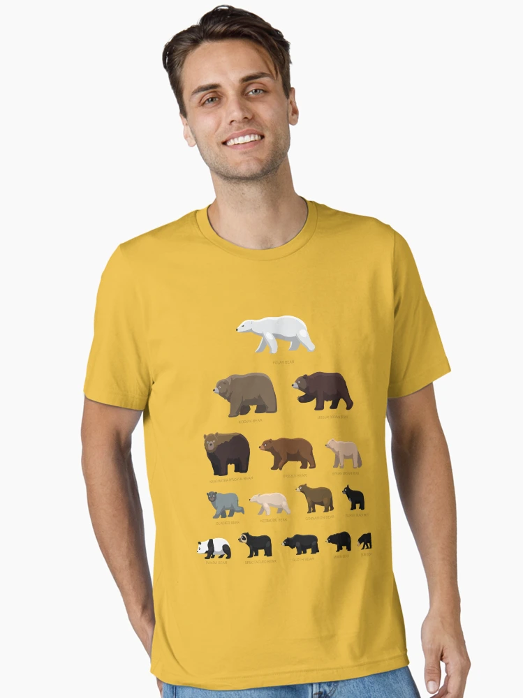 Bear Size Comparison Species Side Walking