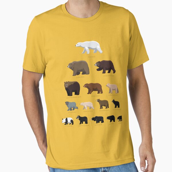 【新品未開封】 LVERSE CRAZY BEAR TEE(ＸLサイズ) Bear Size Comparison Species Side Walking