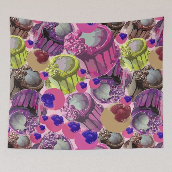 Item preview, Decadent Desserts - Cakes and Cupcakes with frosting - Repeating Pattern designed and sold by Victoria Rose.