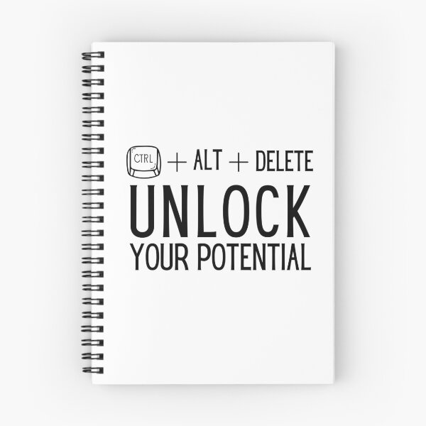 Item preview, "CTRL + ALT + Delete: Unlock Your Potential" Jokes Typography Design designed and sold by rahmastaa.