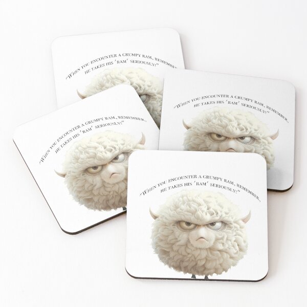 Item preview, Cute fat ram. Evil face of a kawaii sheep designed and sold by Anastasiia Yurevych.