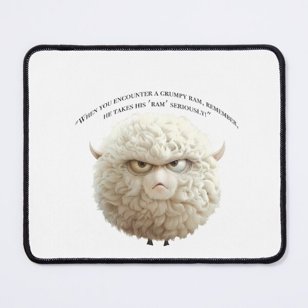 Item preview, Cute fat ram. Evil face of a kawaii sheep designed and sold by Anastasiia Yurevych.