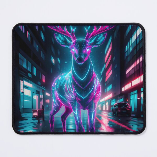 Item preview, Neon deer in cityscape designed and sold by Paul-Place.