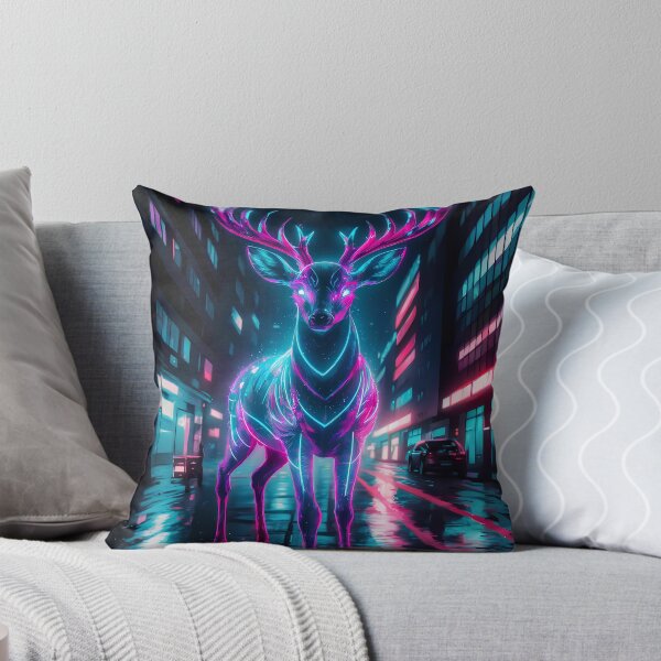 Item preview, Neon deer in cityscape designed and sold by Paul-Place.