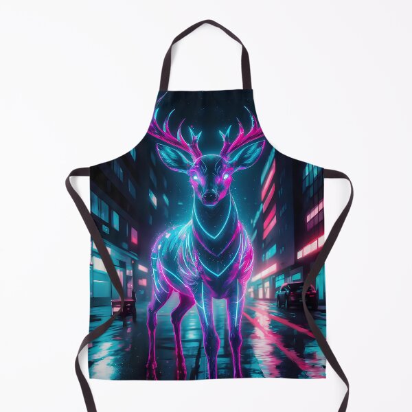 Item preview, Neon deer in cityscape designed and sold by Paul-Place.
