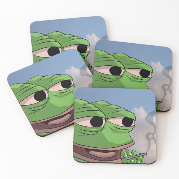Item preview, smoke weed pepe meme designed and sold by A_fishhh.