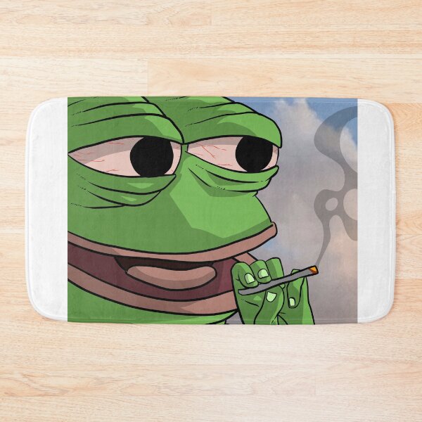 Item preview, smoke weed pepe meme designed and sold by A_fishhh.