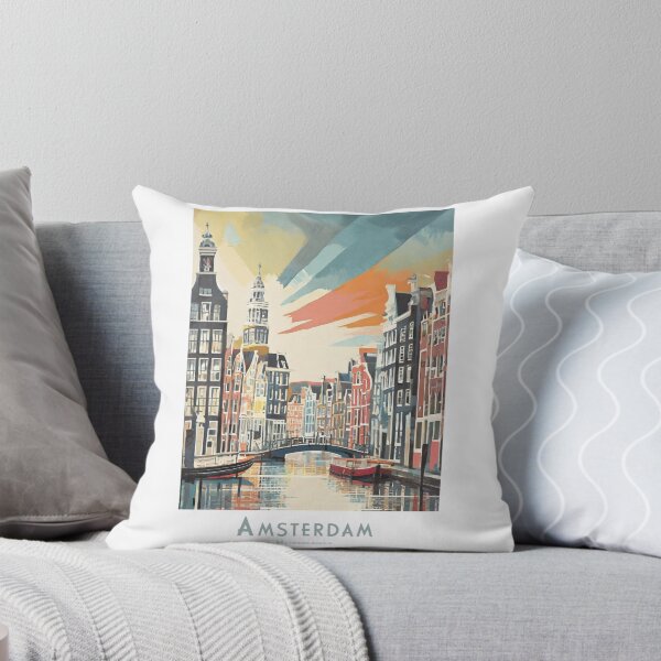 Item preview, Amsterdam Holland Vintage - Minimalist Retro Travel Poster for Globetrotters designed and sold by pod24.