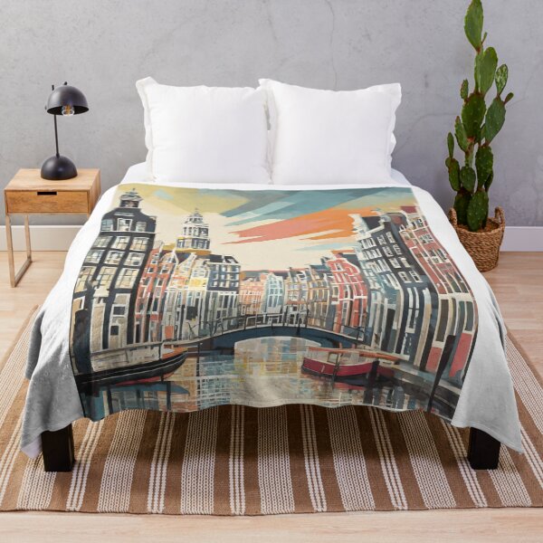 Item preview, Amsterdam Holland Vintage - Minimalist Retro Travel Poster for Globetrotters designed and sold by pod24.