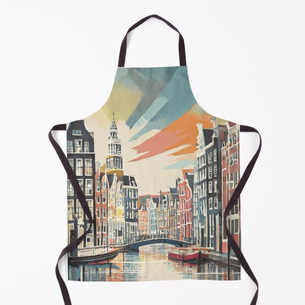 Item preview, Amsterdam Holland Vintage - Minimalist Retro Travel Poster for Globetrotters designed and sold by pod24.