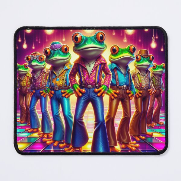 Item preview, Disco Frogs.mousepad. designed and sold by MICKSPIKS.
